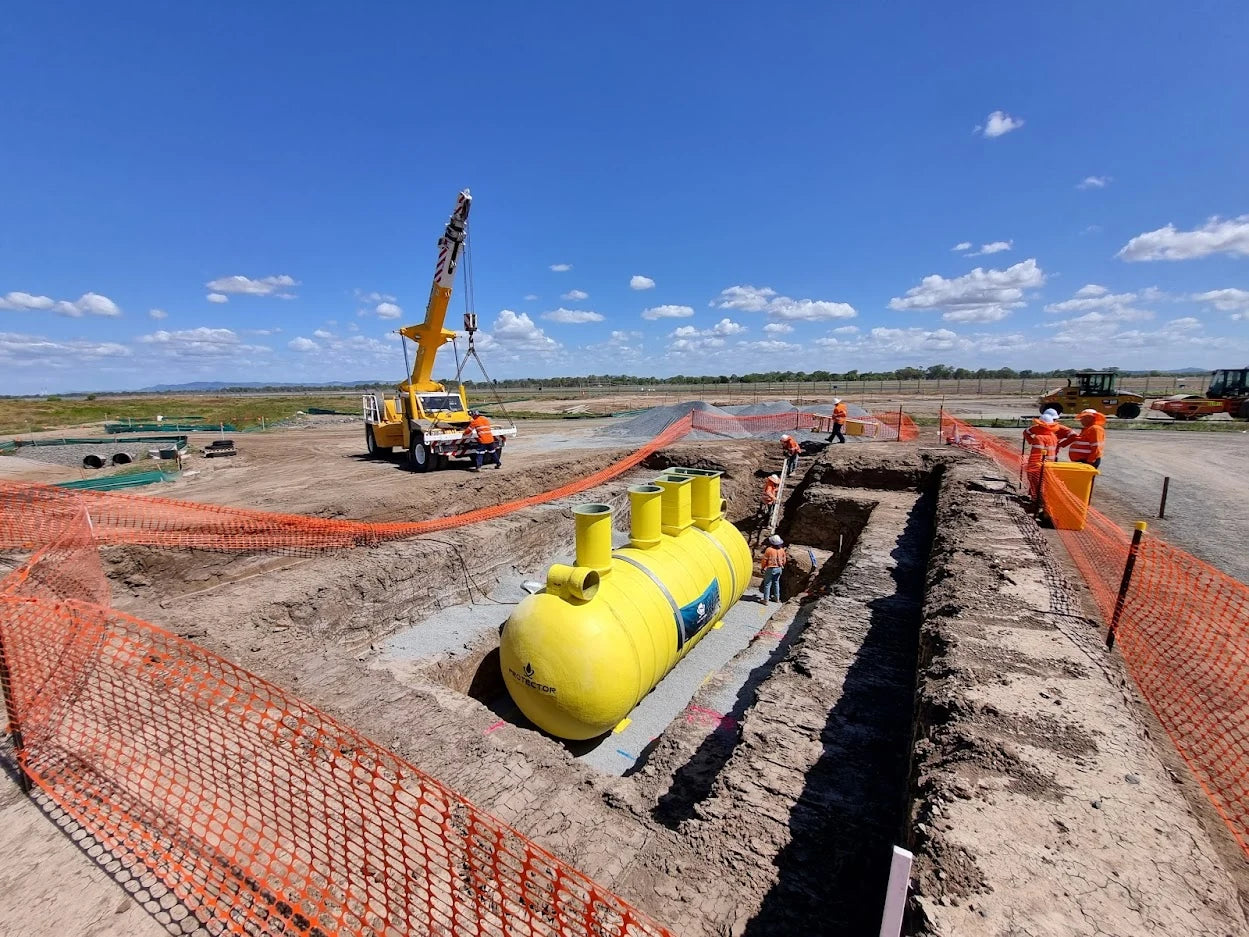 A Protector treatment system being positioned on site